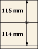 115 mm | 114 mm | Lindner T-Blank lehti *[1]