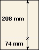 208 mm | 74 mm | Lindner T-Blank lehti *[3]