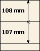 108 mm | 107 mm | Lindner T-Blank lehti