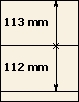 113 mm | 112 mm | Lindner T-Blank lehti