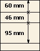 60 mm | 46 mm | 95 mm | Lindner T-Blank lehti