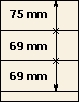 75 mm | 69 mm | 69 mm | Lindner T-Blank lehti