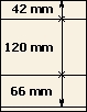 42 mm | 120 mm | 66 mm | Lindner T-Blank lehti *[2]