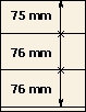 75 mm | 76 mm | 76 mm | Lindner T-Blank lehti