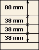 80 mm | 38 mm | 38 mm | 38 mm | Lindner T-Blank page