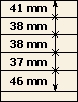 41 mm | 38 mm | 38 mm | 37 mm | 46 mm | T-Blank lehti