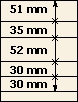 51 mm | 35 mm | 52 mm | 30 mm | 30 mm | T-Blank lehti