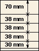 70 mm | 38 mm | 38 mm | 38 mm | 30 mm | T-Blank lehti