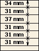 34 mm | 31 mm | 37 mm | 31 mm | 31 mm | 31 mm | T-Blank lehti