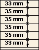 33 mm | 35 mm | 35 mm | 35 mm | 35 mm | 33 mm | T-Blank lehti