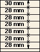 30 mm | 6x 28 mm | Lindner T-Blank lehti