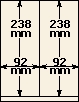 238 x 92 mm | Lindner T-Blank lehti pystytaskut