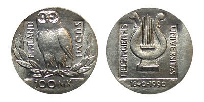 Suomi 1990 Helsingin Yliopisto 350 vuotta 100 mk