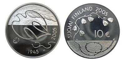 Suomi 2005 10e 60 Rauhan vuotta hopea, Proof