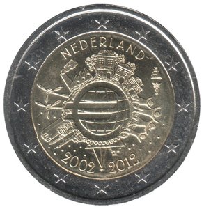 Netherlands 2012 2e 10 years of the euro Currency