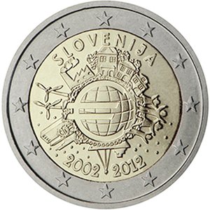 Slovenia 2012 2e Euro 10 vuotta rahana