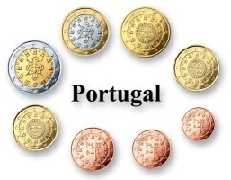 Portugal 2006 Euro coin set 1c - 2e