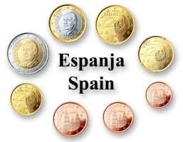 Spain 2009 Euro coin set 1c - 2e