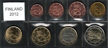 Finland 2012 Euro coin set 1c - 2e