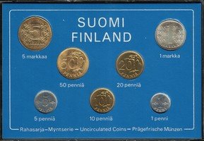 Suomi 1978 markka rahasarja 1p - 5mk UNC