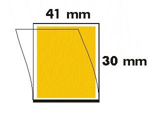 41 x 30 Postimerkkitaskut, läpinäkyvä tausta