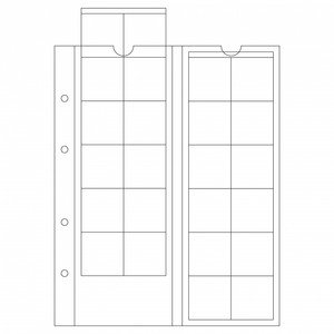 Leuchtturm Optima Sheets M24 for coins up to 34 mm pack of 5