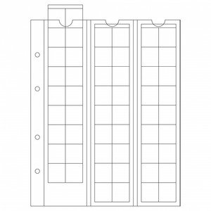 Leuchtturm Optima Sheets M54 for coins up to 20 mm pack of 5