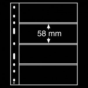 Optima 4S lehdet 4 taskua 58mm musta 10 kpl