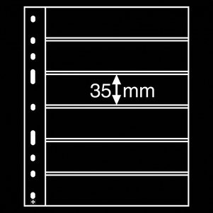 Optima 6S lehdet 6 taskua 35mm musta 10 kpl