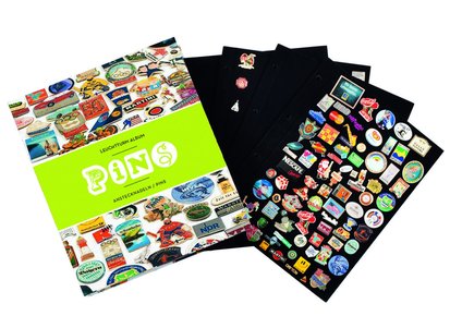 Pin album, incl. 4+4 velvet pin sheets
