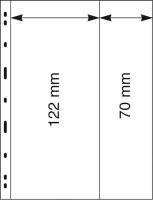 Uniplate Stocksheets 2 v.strips 122 mm + 70 mm. 5pcs. Clear