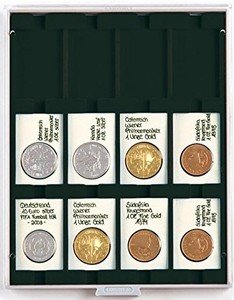 Coin Storage Box 50 x 70 mm, Rebeck coinholders, black