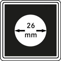 Neliö kolikkokapselit 26 mm CARREE 4 kpl pakkaus