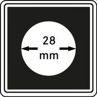 Neliö kolikkokapselit 28 mm CARREE 4 kpl pakkaus