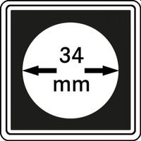 Neliö kolikkokapselit 34 mm CARREE 4 kpl pakkaus