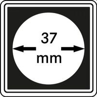 Neliö kolikkokapselit 37 mm CARREE 4 kpl pakkaus