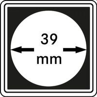 Neliö kolikkokapselit 39 mm CARREE 4 kpl pakkaus
