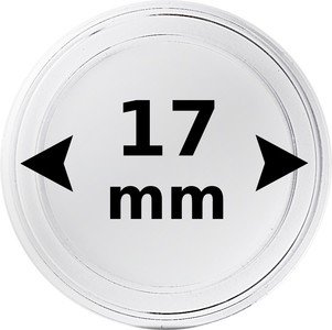 Kolikkokapseli Ø 17,0 mm kolikolle 10 kpl