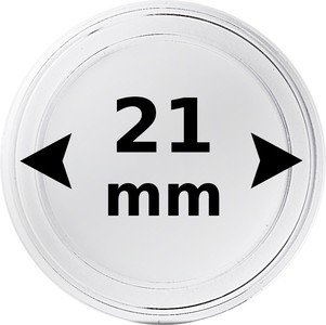 Kolikkokapseli Ø 21,0 mm kolikolle 10 kpl