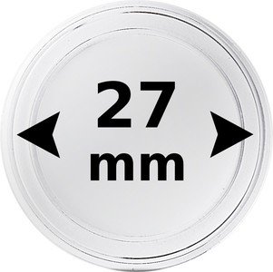 Kolikkokapseli Ø 27,0 mm kolikolle 100 kpl