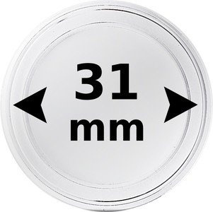 Kolikkokapseli Ø 31,0 mm kolikolle 10 kpl