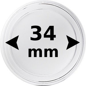 Kolikkokapseli Ø 34,0 mm kolikolle 100 kpl