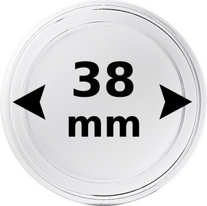 Coin capsule for Ø 38.0 mm coin 10 pcs