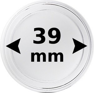 Kolikkokapseli Ø 39,0 mm kolikolle 10 kpl