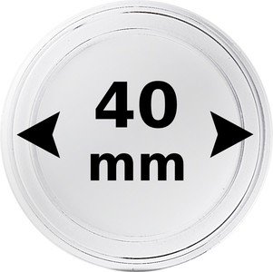 Coin capsule for Ø 40.0 mm coin 100 pcs
