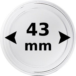 Coin capsule for Ø 43.0 mm coin 100 pcs