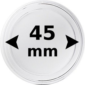 Kolikkokapseli Ø 45,0 mm kolikolle 10 kpl