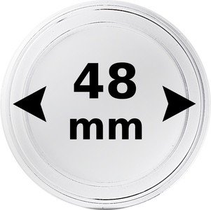 Kolikkokapseli Ø 48,0 mm kolikolle 100 kpl