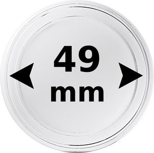 Coin capsule for Ø 49.0 mm coin 100 pcs