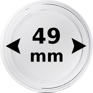 Kolikkokapseli Ø 49,0 mm kolikolle 10 kpl